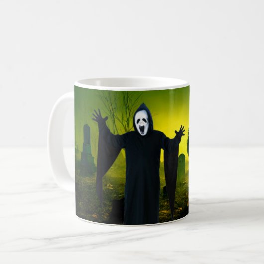 Enge Halloween. Koffiemok (Voorkant links)