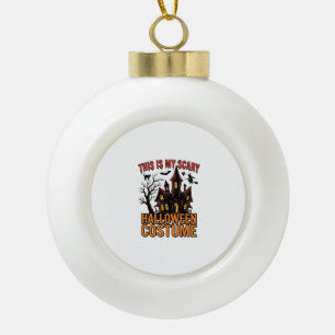 Enge Halloween Kostuum Geest Huis Vintage T-shirt Keramische Bal Ornament