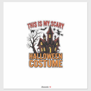 Enge Halloween-kostuum Geheime Huis Vintage T-shir Sticker