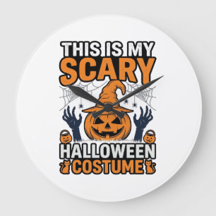 Enge Halloween Kostuum Pompoen Heksenhoed Shirt_1 Grote Klok