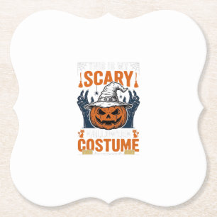 Enge Halloween Kostuum Pompoen Heksenhoed Shirt_1 Kartonnen Onderzetters