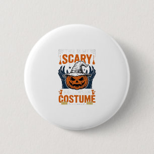 Enge Halloween Kostuum Pompoen Heksenhoed Shirt_1 Ronde Button 5,7 Cm