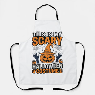 Enge Halloween Kostuum Pompoen Heksenhoed Shirt_1 Schort