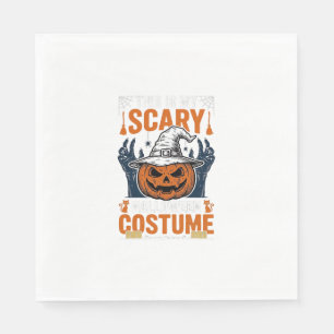 Enge Halloween Kostuum Pompoen Heksenhoed Shirt_1 Servet
