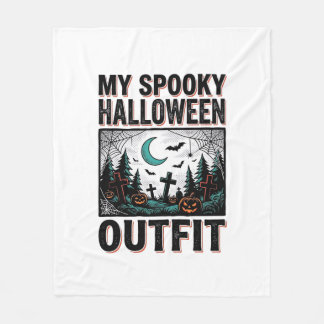 Enge Halloween-kostuum vintage begraafplaats T-shi Fleece Deken