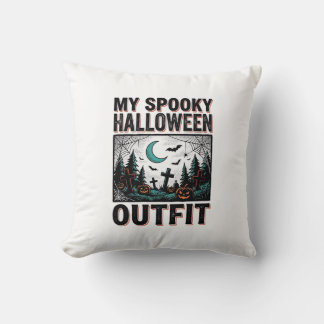Enge Halloween-kostuum vintage begraafplaats T-shi Kussen