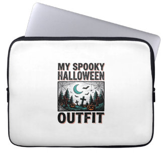 Enge Halloween Kostuum Vintage Kerkhof T-shirt_1 Laptop Sleeve