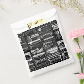 enge halloween krant antiek zwart bedankzakje (Gezegeld)