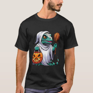 Enge Halloween Leguaan Geest Griezeld Zakje Snoep T-shirt