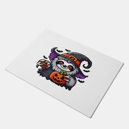 Enge Halloween Luiaard Heks Pet Kostuum Spooky Zee Deurmat (Schuin)