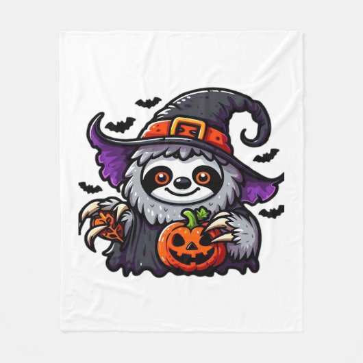Enge Halloween Luiaard Heks Pet Kostuum Spooky Zee Fleece Deken (Voorkant)