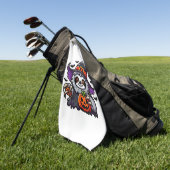 Enge Halloween Luiaard Heks Pet Kostuum Spooky Zee Golfhanddoek (Groen)