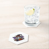 Enge Halloween Luiaard Heks Pet Kostuum Spooky Zee Kartonnen Onderzetters (Insitu)