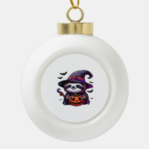 Enge Halloween Luiaard Heks Pet Kostuum Spooky Zee Keramische Bal Ornament