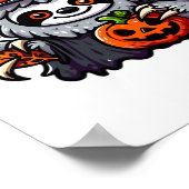 Enge Halloween Luiaard Heks Pet Kostuum Spooky Zee Poster (Hoek)