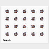 Enge Halloween Luiaard Heks Pet Kostuum Spooky Zee Ronde Sticker (Vel)