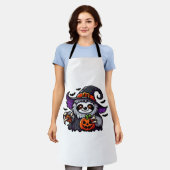 Enge Halloween Luiaard Heks Pet Kostuum Spooky Zee Schort (Gedragen)