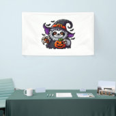 Enge Halloween Luiaard Heks Pet Kostuum Spooky Zee Spandoek (Beurs)