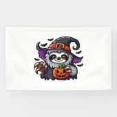 Enge Halloween Luiaard Heks Pet Kostuum Spooky Zee Spandoek (Horizontaal)