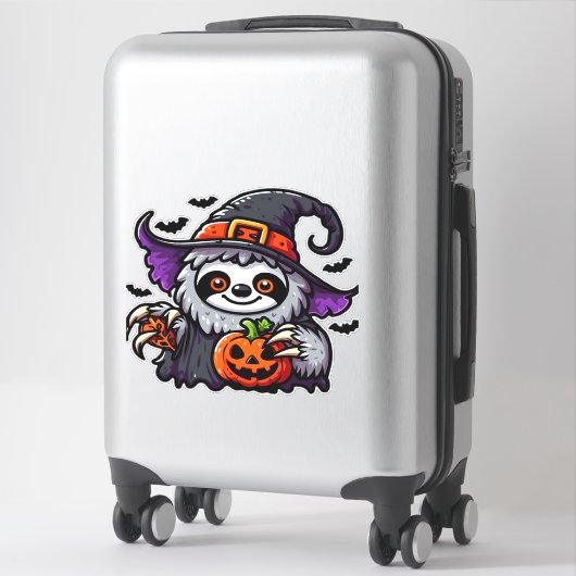 Enge Halloween Luiaard Heks Pet Kostuum Spooky Zee Sticker (Koffer)