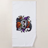 Enge Halloween Luiaard Heks Pet Kostuum Spooky Zee Strandlaken (Voorkant)