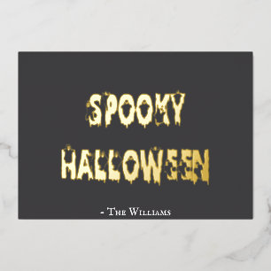 Enge Halloween met Moppige Geesten Folie Uitnodiging