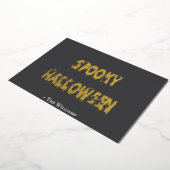 Enge Halloween met Moppige Geesten Folie Uitnodiging (Gedraaid)