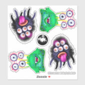 Enge Halloween monsters vinyl stickers (Vel)