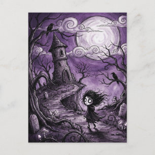 Enge Halloween Nacht Ansichtkaart Briefkaart