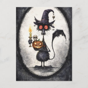 Enge Halloween Nacht Ansichtkaart Briefkaart