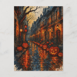 Enge Halloween Nacht Ansichtkaart Briefkaart