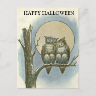 Enge Halloween nacht met heks Briefkaart