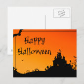 Enge Halloween Nacht met Uilen Ansichtkaart Briefkaart (Voorkant / Achterkant)