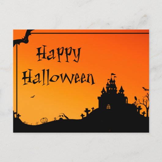 Enge Halloween Nacht met Uilen Ansichtkaart Briefkaart (Voorkant)