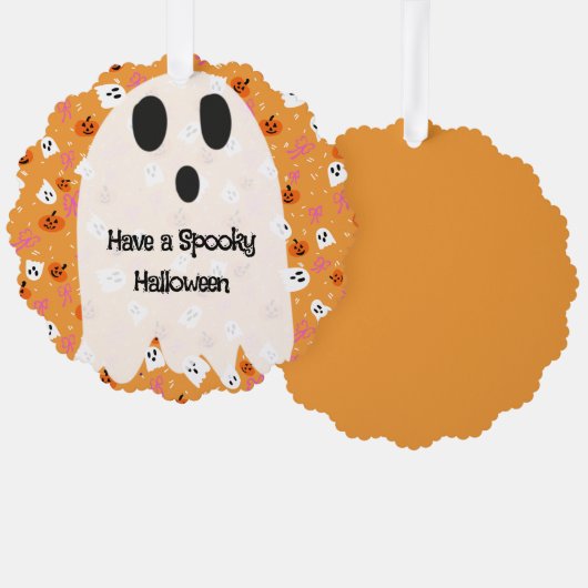 Enge Halloween Ornament Kaart (Voorkant / Achterkant)