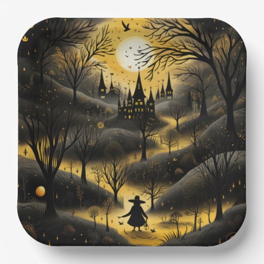Enge Halloween Pad Papieren Bordje (Voorkant)