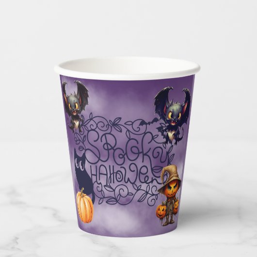 Enge Halloween Papieren Bekers (Voorkant)