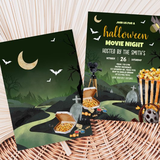 Enge Halloween Party Film Night Party Kaart