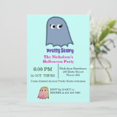 enge Halloween Party Pastel Theme Kaart (Staand voorkant)