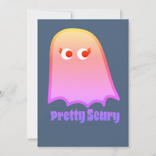 enge Halloween Party Pastel Theme Kaart (Achterkant)