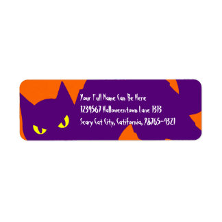 Enge Halloween Poes Kat Etiket