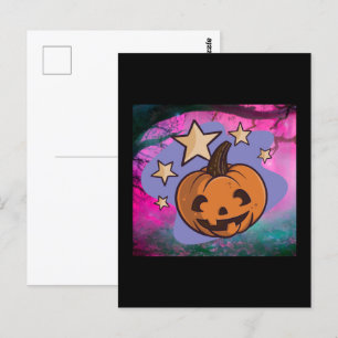 enge halloween pompoen briefkaart