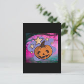 enge halloween pompoen briefkaart (Staand voorkant)
