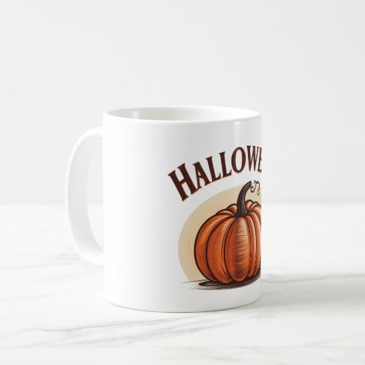 Enge Halloween pompoen Mok (Voorkant links)