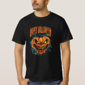 enge Halloween pompoen partij T-shirt (Voorkant)