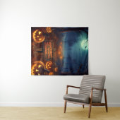 Enge Halloween pompoen patch Wandkleed (In Situ (horizontaal))