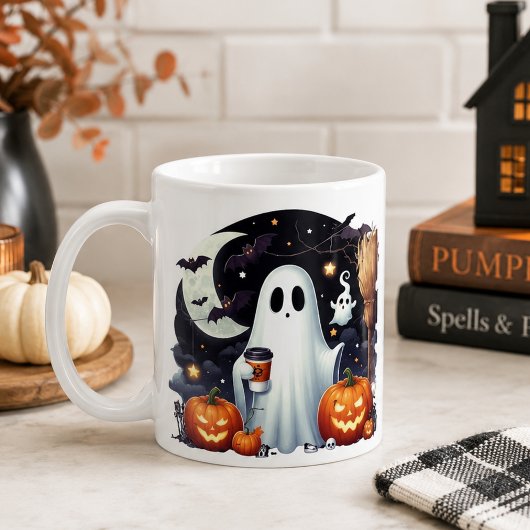 Enge Halloween pompoenen geest Koffiemok