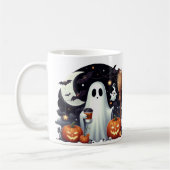 Enge Halloween pompoenen geest Koffiemok (Links)