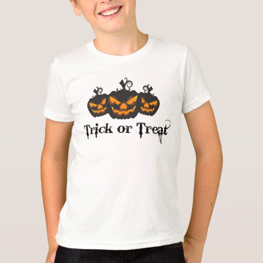 Enge Halloween pompoenen Shirt (Voorkant)