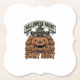 Enge Halloween Pompoenen Vintage Gravure Shirt A Kartonnen Onderzetters